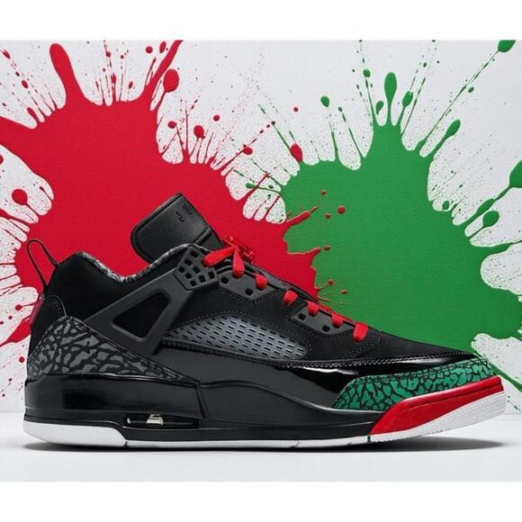 FQ1759-060 Nike Jordan Spizike Low Black Varsity Red Classic Green Men\'s  11.5 main image 9